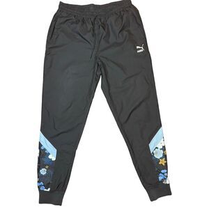Puma Men's Black and Grey Joggers-tracksuits